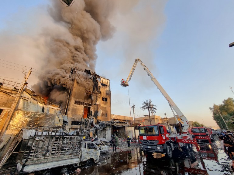Fire breaks out at perfume warehouse in Baghdad