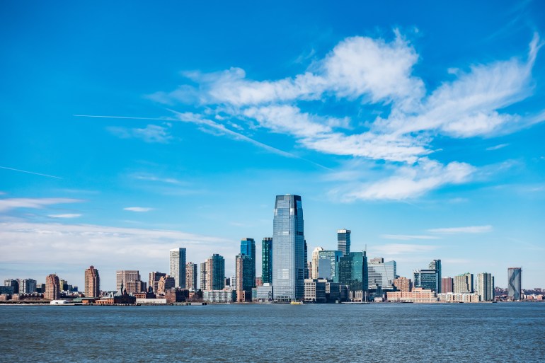 Panoramic view of New Jersey City skylines; Shutterstock ID 741792265; purchase_order: ajnet; job: ; client: ; other: