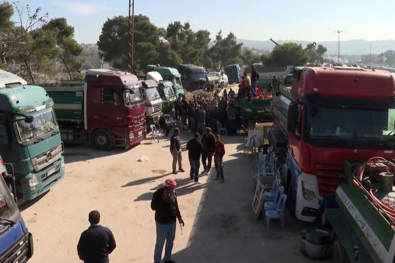 إضراب سائقي الشاحنات بالأردن