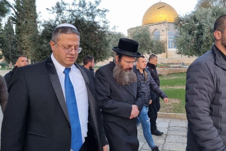 اقتحام وزير الأمني القومي الإسرائيلي إيتمار بن غفير للمسجد الأقصى صباح اليوم