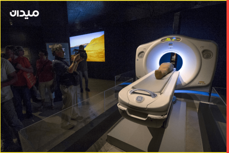 A CT scan machine is seen on display during a media preview for the exhibit "Mummies: New Secrets from the Tombs" at the Natural History Museum of Los Angeles County in Los Angeles, California September 10, 2015. The exhibit opens to the public on September 18. REUTERS/Mario Anzuoni