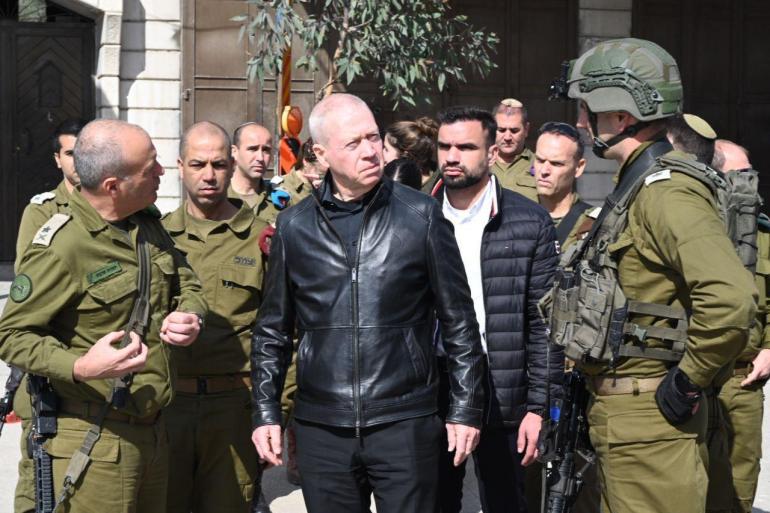 Israeli Defense Minister Yoav Gallant visits West Bank