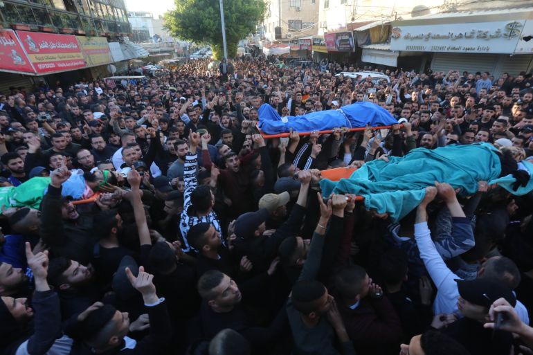 Funeral of 4 Palestinians killed in Jenin raid