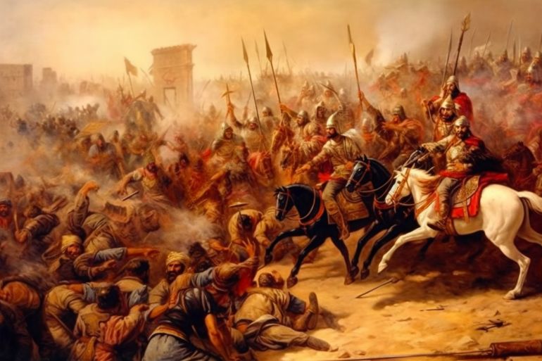 معركة الولجة معركة من سلسلة معارك جرت بين المسلمين والفرس عام ١٢ هــ - المصدر: فارس الخطيب - ميدجورني