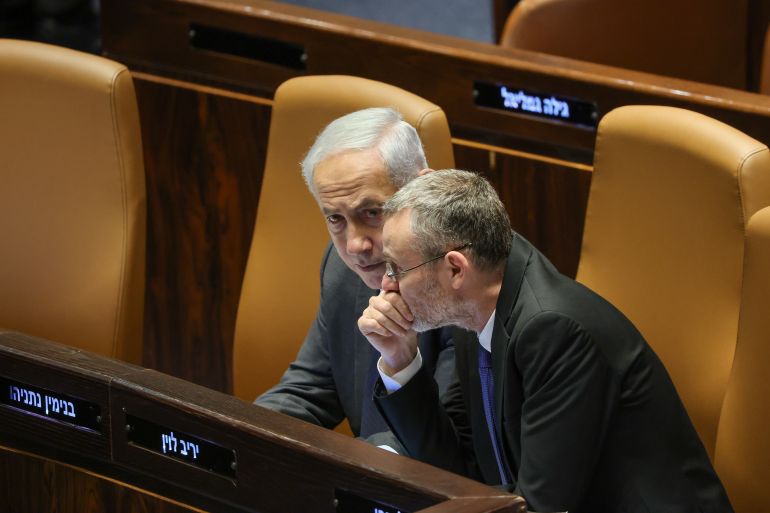 Voting session in the Knesset