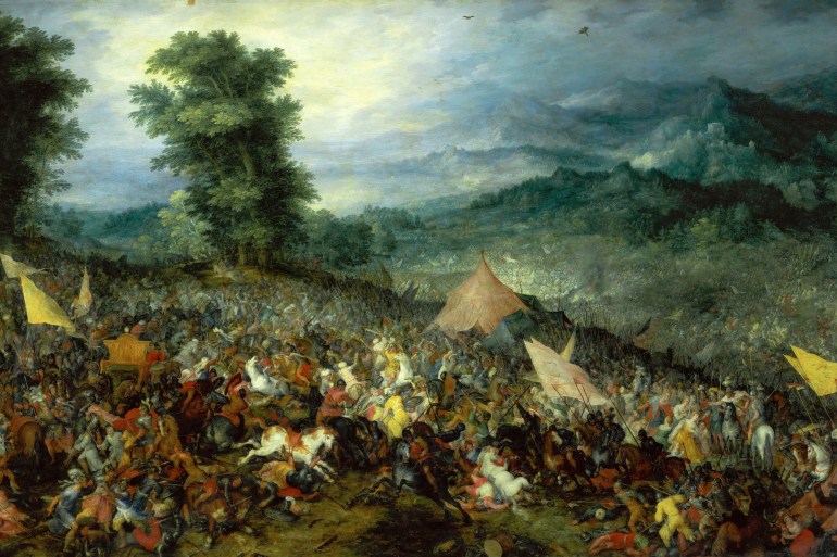 لوحة معركة إسوس للفنان بيتر بروغل(متحف باريس)