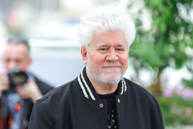 Le réalisateur Pedro Almodovar le 17 mai 2023 lors du 76e festival de Cannes. (Photo by Laurent KOFFEL/Gamma-Rapho via Getty Images)