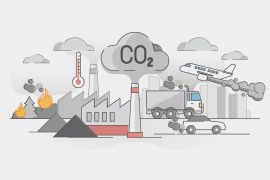 يعد ارتفاع تركيز ثاني أكسيد الكربون في الغلاف الجوي يعتبر حافزا أساسيا للاحترار العالمي (شترستوك)