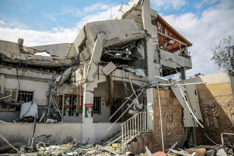 تدمير منزل ياسر عرفات في غزة