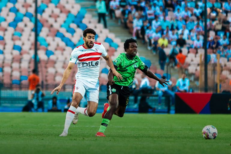 مباراة الزمالك ودريمز في نصف نهائي كأس الاتحا الأفريقي (ملعب القاهرة) Zamalek SC twitter