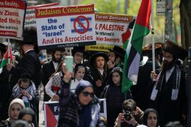 طلبة الجامعات الأميركية من مختلف الأديان والتوجهات السياسية استنكروا مجازر إسرائيل (رويترز)