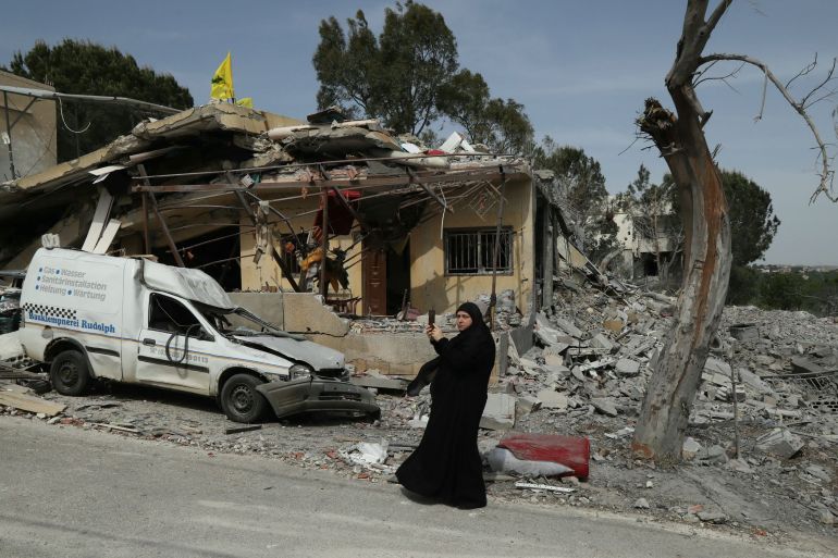 منازل مدمرة في جنوب جنوب لبنان بسبب القصف الإسرائيلي