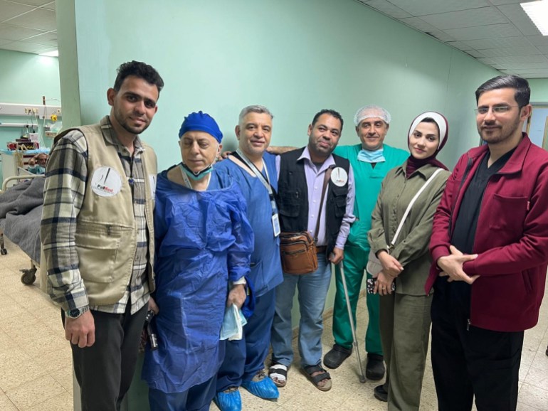 من زيارة وفد تجمع الأطباء الفلسطينيين في أوروبا إلى غزة من 18 مارس إلى 1 أبريل 2024 المصدر: تجمع الأطباء الفلسطينيين في أوروبا