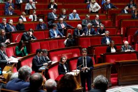 رئيس الوزراء الفرنسي غابرييل أتال في الجمعية الوطنية بباريس (رويترز)