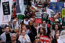 آلاف تظاهروا بلندن في الذكرى الـ76 لنكبة فلسطين (غيتي)