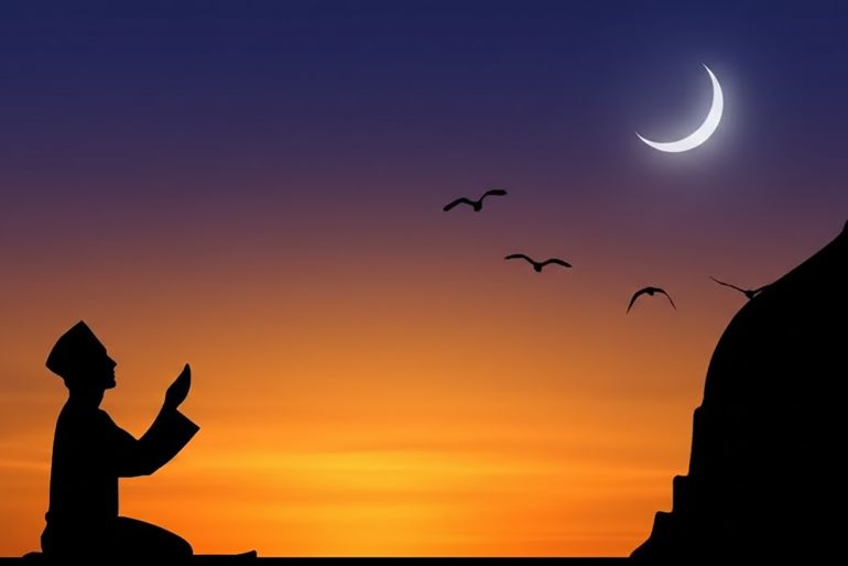 تحري هلال رمضان صورة مولدة بالذكاء الصناعي